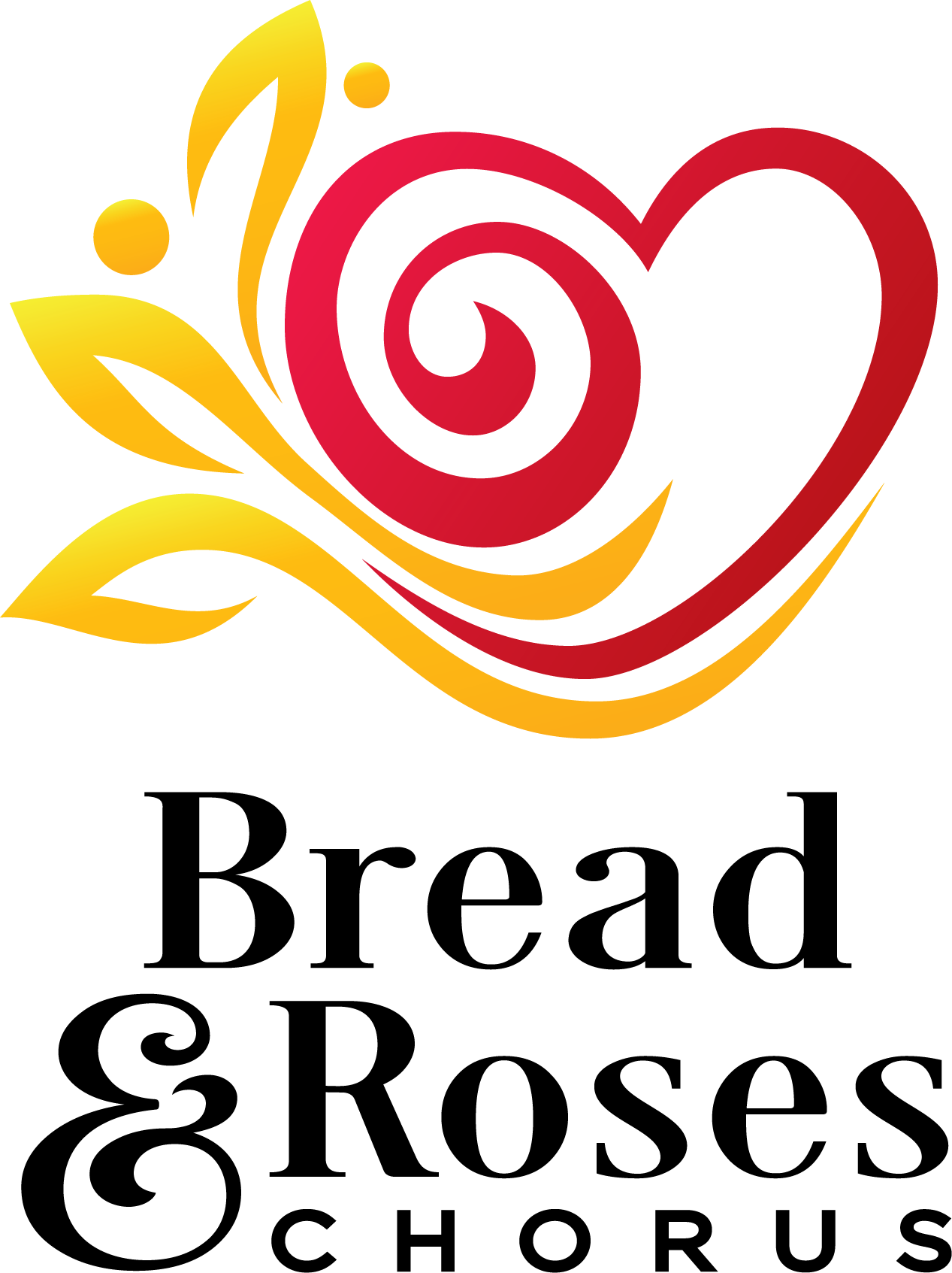 B&R LOGO stacked centered Bread & Roses logo