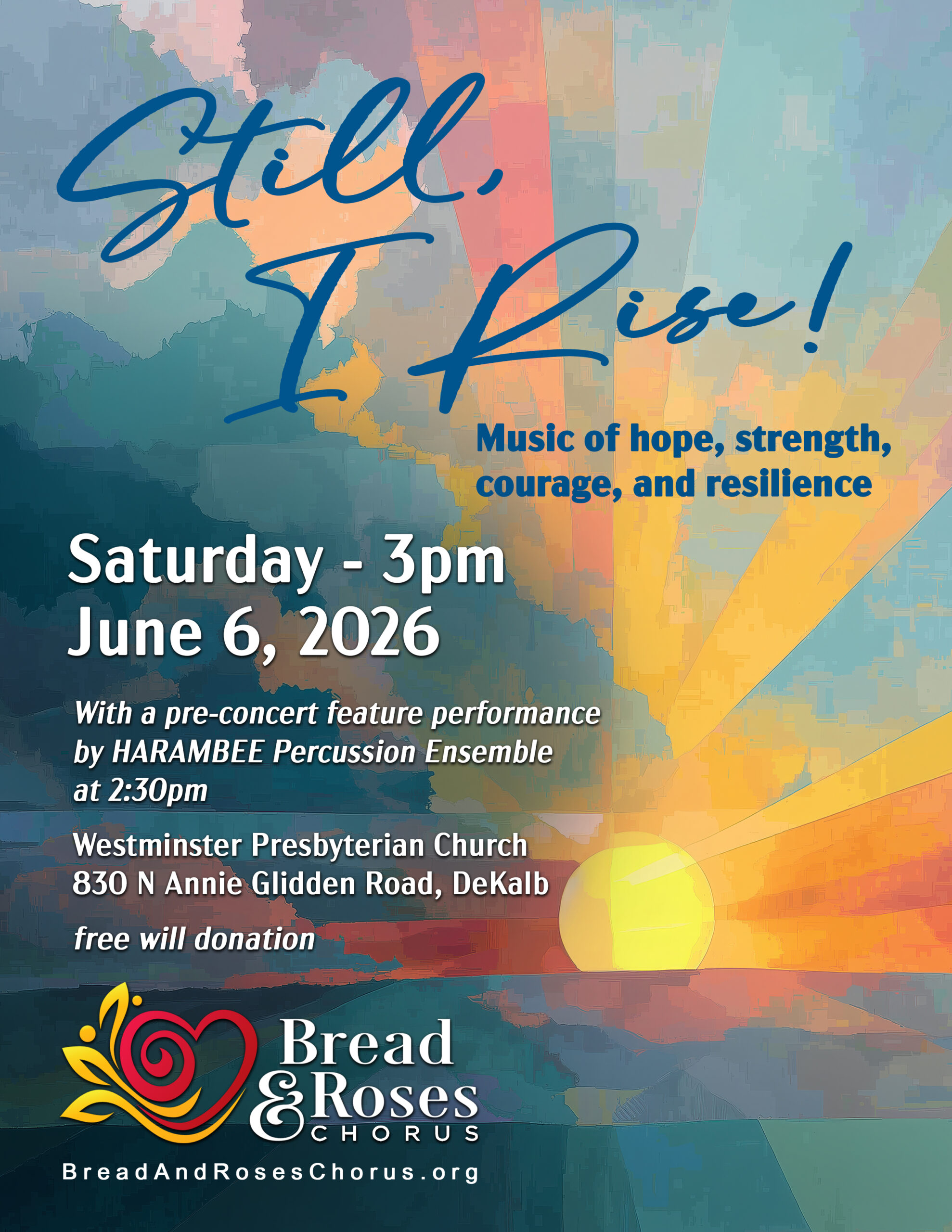 Still I Rise concert poster