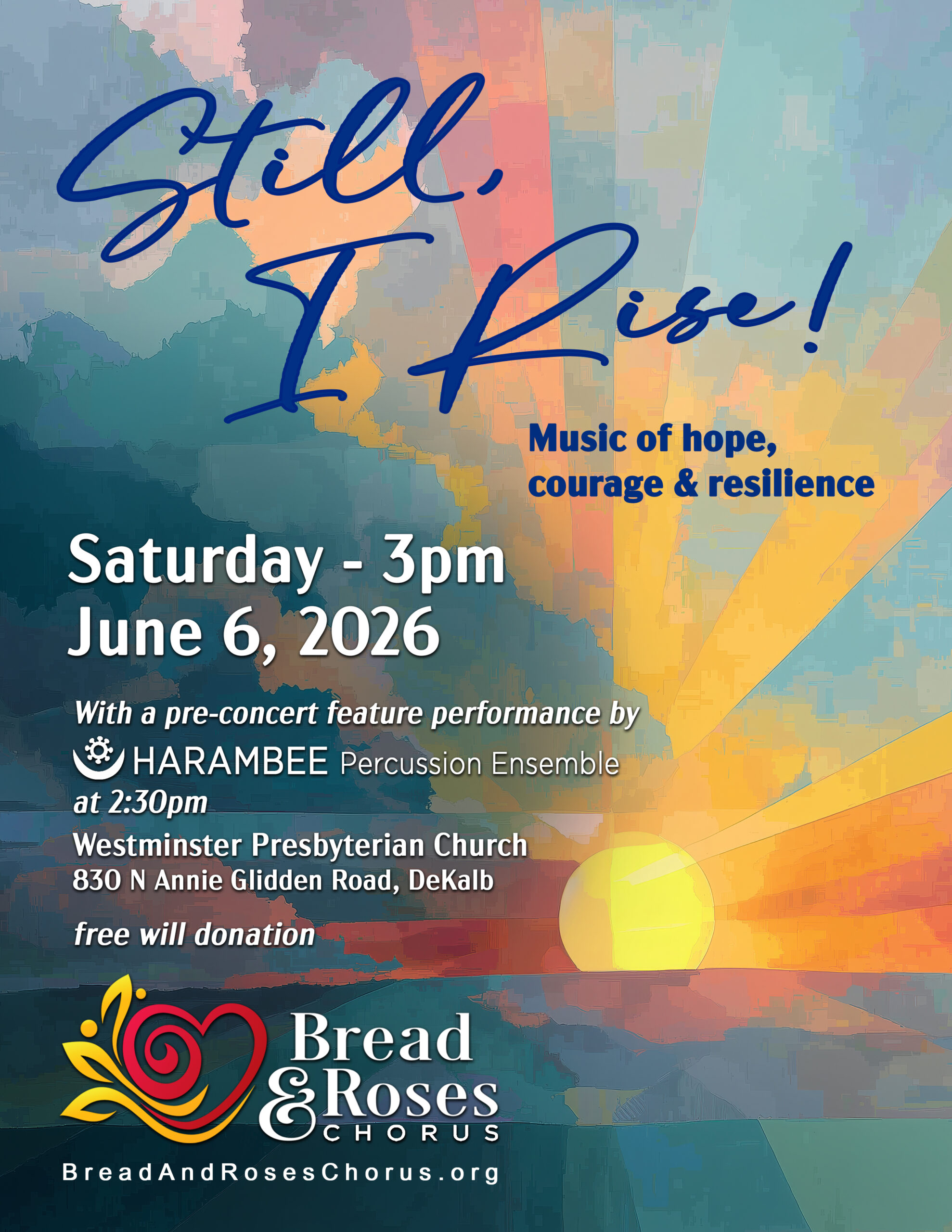 Still I Rise concert poster